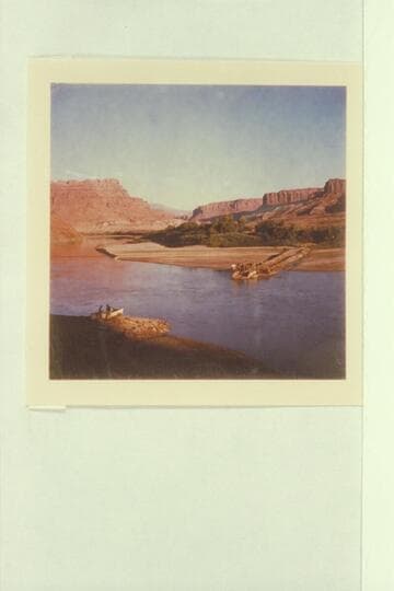 Hite Ferry.  Frank and Willard Wright in the boat at right shore