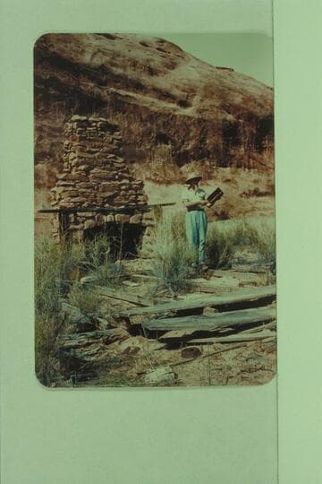 Old fireplace on bar at Camp Stone in Glen Canyon