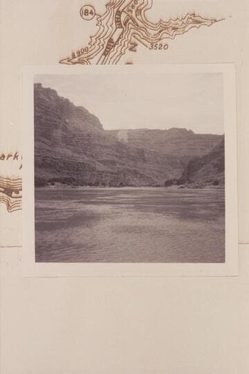 Rock slide in side canyon at Mile 184. From Mile 184.8