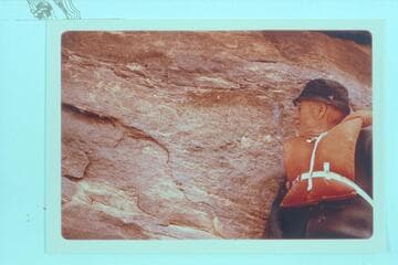 Dock Marston at 1836 D. Julien inscription.  Mile 185.75 left bank