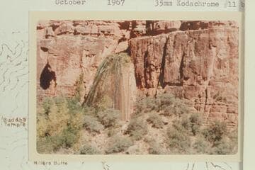 Travertine block; Bright Angel Creek