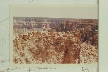 Bruce atop Enfilade Point ruin. View south-southeast to Forster