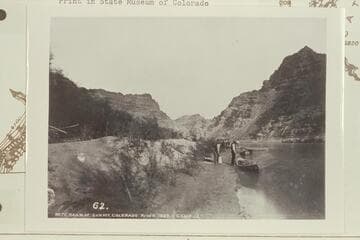 Down Cataract Canyon from Mile 207.05, Camp 12.  Nims photo renumbered #62 by Stanton