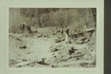Camp on the Dolores River.  Left to right:  Becky Walker, Marston, Margaret Marston
