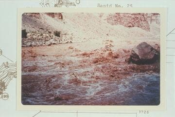 Jean and Hal Bennett in Rapid 21 of The Big Drop.  Mouth of Teapot Canyon, Rapid No. 19