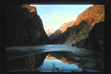 Up river from mouth of Travertine Creek