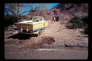Pull boat out; Lees Ferry