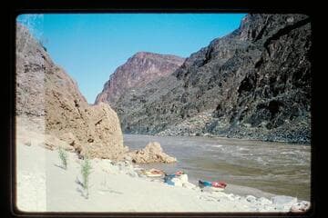 Down river from mouth of Travertine Creek