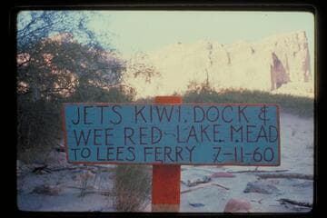 Sign placed at Nankoweap