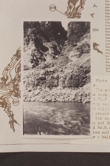 Slide at Rapid #7 cut by river- west side