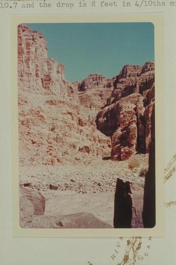 Cataract Canyon, Mile 210.7. Mouth of side canyon draining North Flat
