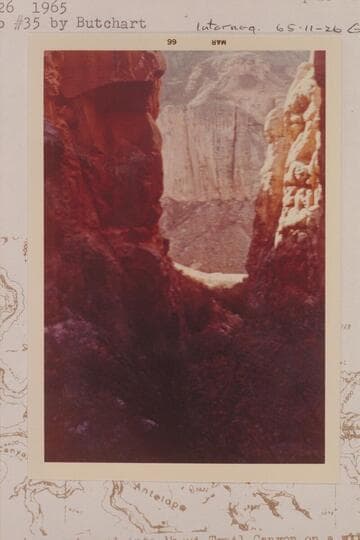 Ravine through the Coconino in north end of Moqui Trail Canyon