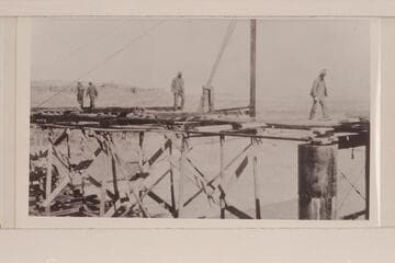 Bridge across Dirty Devil River above Hanksville at time of construction