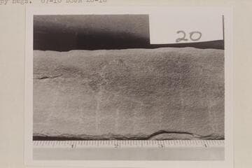 Light scratches on #8 rock taken from the Fort at the mouth of white Canyon.  #20 may read "Julie" and it is to the left on the rock