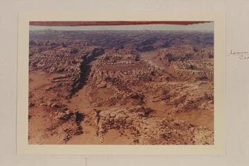 Graben south of the Junction. Cyclone Canyon is left of center. Red Lake Canyon is upper right. It turns into Lower Red Lake Canyon. Devils Lane is upper left. Close to 584 CTCN 213.33