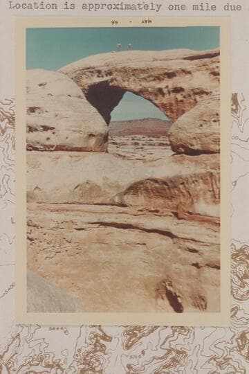 Arch in the Fins of Ernies Country. Location is approximately one mile due south of Lizard Rock