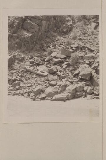 The "Ross Wheeler."  Near Mile 107 left bank.  Left by Russell, Clement and Tadje in 1915.  Photo from right bank