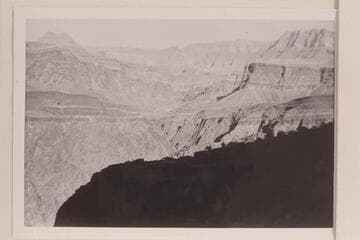 Looking east from the Tonto above Hance Creek. From west of Hance Creek. The patch of river upper center is Hance Rapid