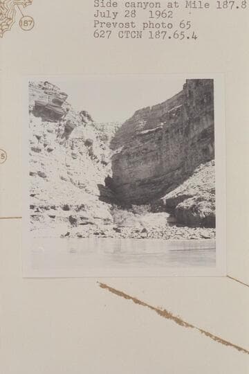 Side canyon at Mile 187.8 left bank