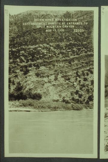 Green River Investigation: Left Abutment Damsite at Entrance to Split Mountain Canyon