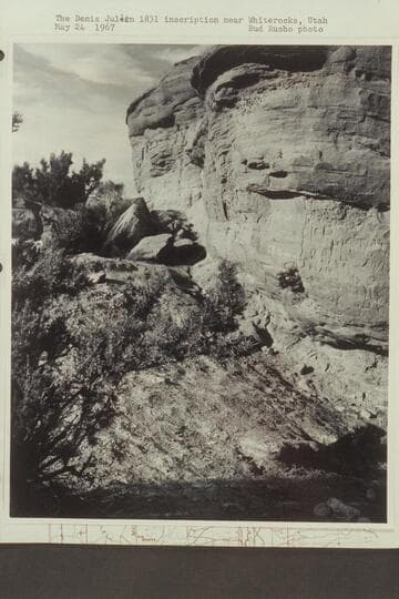 The Denis Julien 1831 inscription near Whiterocks, Utah