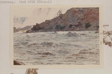 Harris-Brennan boat entering head of Rapid 22. Mile 202.45