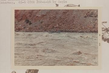 Harris-Brennan boat below the first drop in Rapid 22