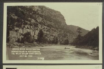 Green River Investigation: Downstream in Red Canyon, 3 1/2 Miles below Cart Creek