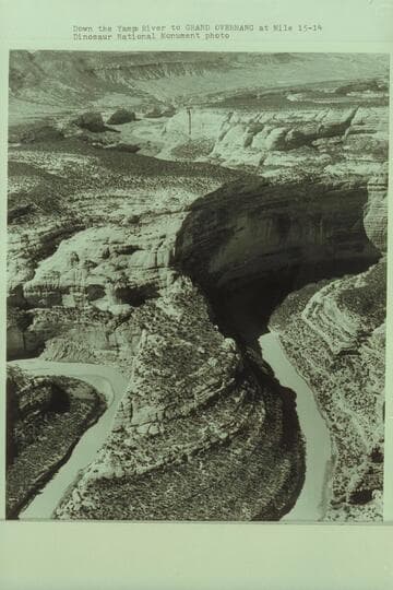 Down the Yampa River to Grand Overhang at Mile 15-14.  Dinosaur National Monument
