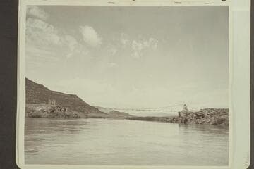 Old suspension bridge in Brown's Park