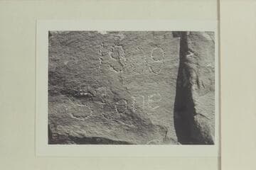 Stone's name cut by Charles Sharp at the left bank of Ashley Falls 1909, Sep. 18