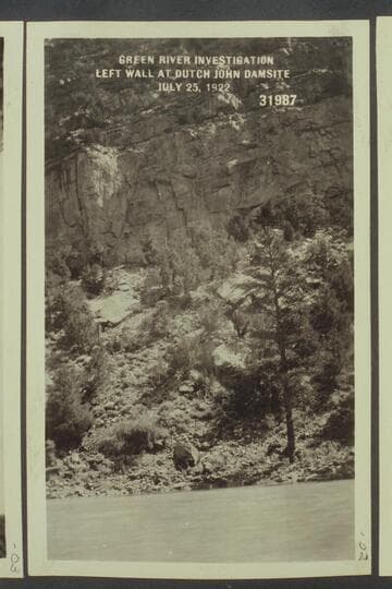 Green River Investigation:  Left Wall at Dutch John Damsite