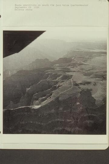 Guano operations on south rim just below Quartermaster