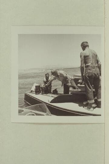 Unloading the sinking "Para Dox" at Boulder City: Buzz Belknap, Doc Reed and Doc Hill