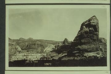 Green River Investigation: Downstream towards Mitten Park, from above Pool Creek in Echo Park