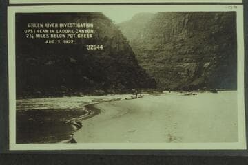 Green River Investigation: Upstream in Ladore Canyon, 2 1/2 Miles below Pot Creek