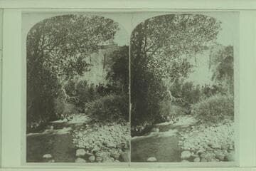Print from a stereo:  "Views on the Green River," Whirlpool Canon Series.  Stereo No. 73:  Mouth of Bishop's Creek