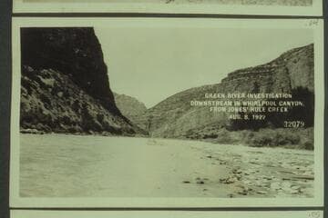 Green River Investigation:  Downstream in Whirlpool Canyon, from Jones' Hole Creek