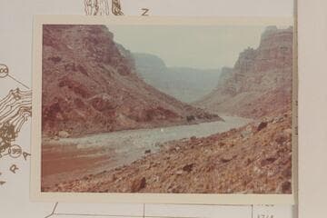 Down river from the top of the talus near the Kolb inscription. Rapid 23 at left