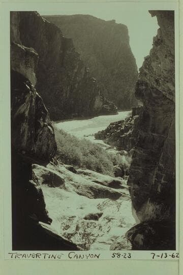 Out from the cave at Travertin Canyon