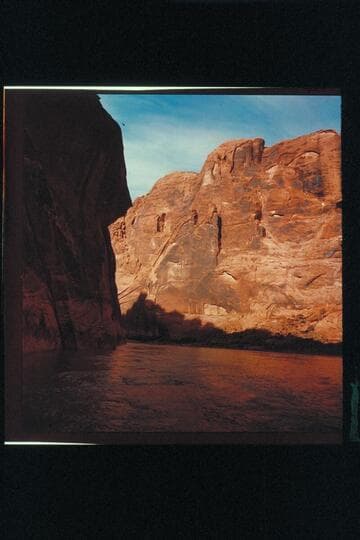 Mile 5.8 in Glen Canyon. Location of the photo used by James to show The Marble Canyon, Colorado River in "The Grand Canyon of Arizona"