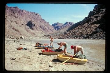 Packing up from camp at Mile 209.6