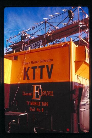 TV outfit and stand; Gold cup race; Lake Mead