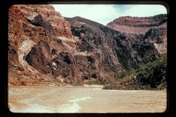 Lava flow into canyon below Lava Falls