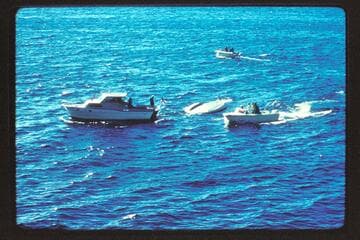 Towing capsized hydro; Lake Mead, Gold Cup Races