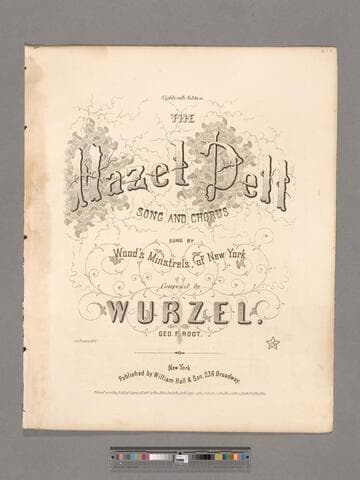 The hazel dell : song and chorus / sung by Wood's Minstrels of New York ; composed by Wurzel. Geo F. Root