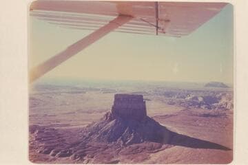 Tower Butte; Navajo Canyon in the background. Leche-e Rock at right in distance