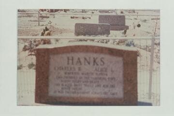 Hanks Headstone.  Elgin, Utah