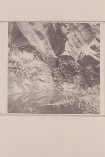 Fall and pool in the Anasazi branch known as Moepitz Canyon.  About 1/2 mile above junction with the main canyon