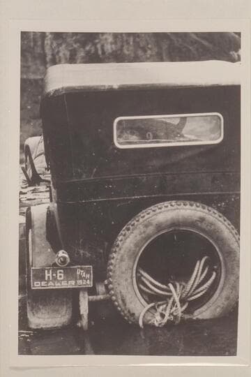 Cy McMillan's car used to take the Lasky party to Hite to start Glen Canyon traverse